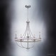 preview thumbnail 4 of 5, Luxury Farmhouse Chandelier, 30"H x 26"W, with French Country Style, Galvanized Steel, by Urban Ambiance - 30H x 26W x Dep