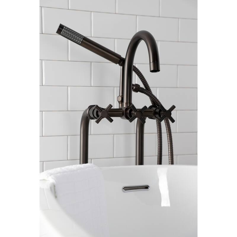 Kingston Brass Concord Freestanding Tub Faucet with Supply Line