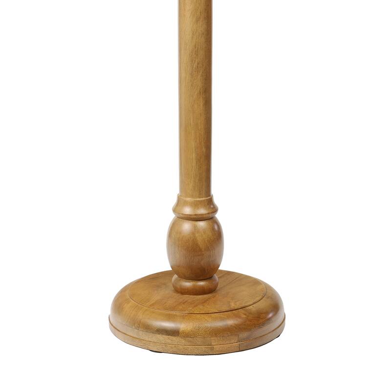 Leopold 24.5" Mango Wood Pedestal Round Drink Table and Decorative End Table, By JONATHAN Y