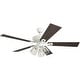 preview thumbnail 16 of 15, The Gray Barn Grumio Distressed White 52-inch Ceiling Fan with 5 Barnwood Blades