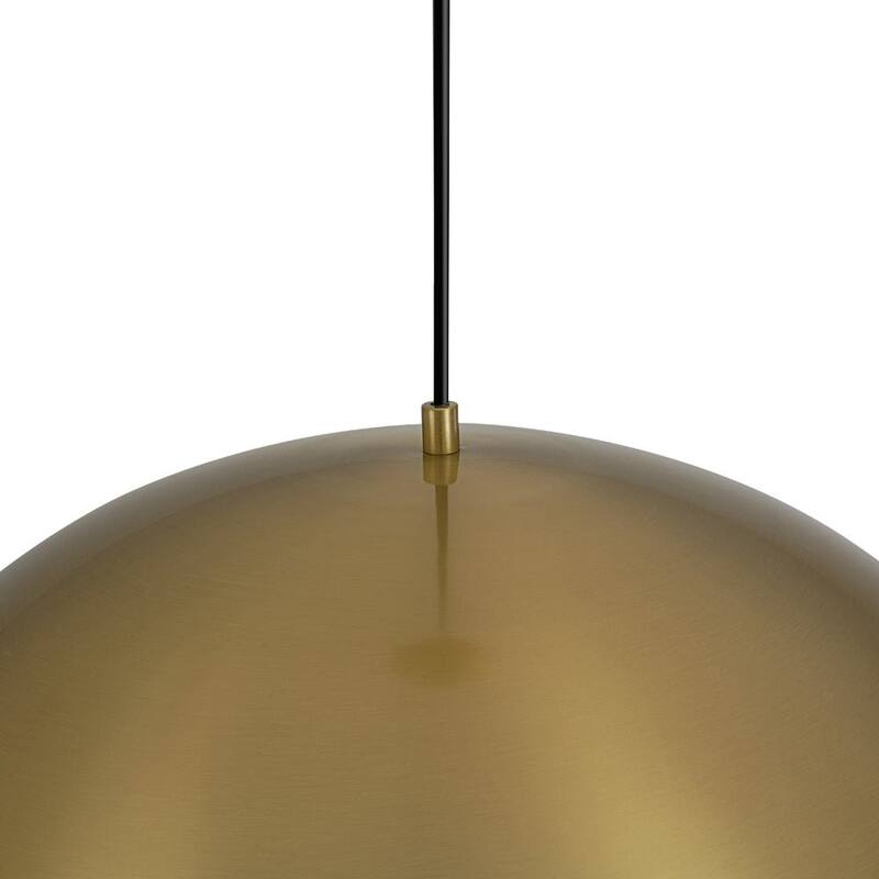 Mid-century 1-Light Metal Dome Single Pendant