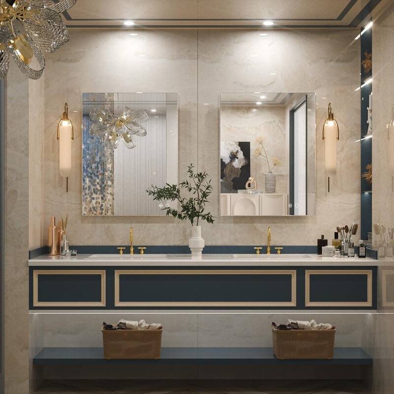 KEONJINN LED Backlit Bathroom Vanity Wall Mirror, Anti-Fog and Dimmable