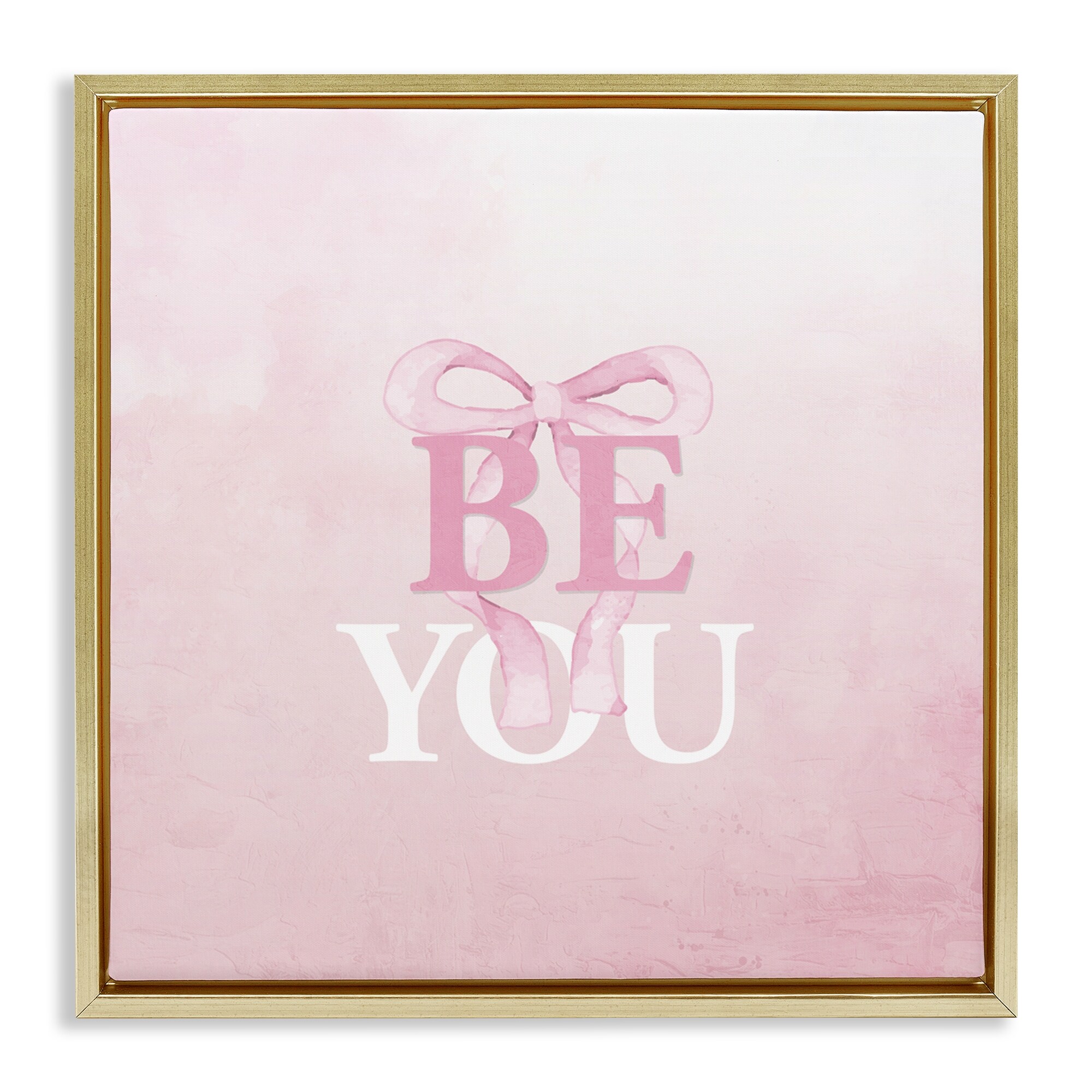 Stupell Feminine Be You Pastel Framed Floater Canvas Wall Art Design By Kim Allen