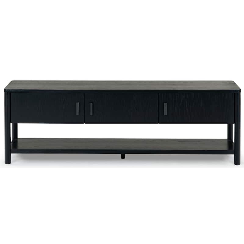 SAFAVIEH Couture Jaylessa Wood 3 Door TV Stand - 72"W x 18"D x 24"H