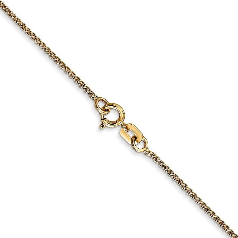 Curata 14k Yellow Gold 1.1mm Solid Polished Spiga Chain Necklace ptions: 16 18 20 24 30