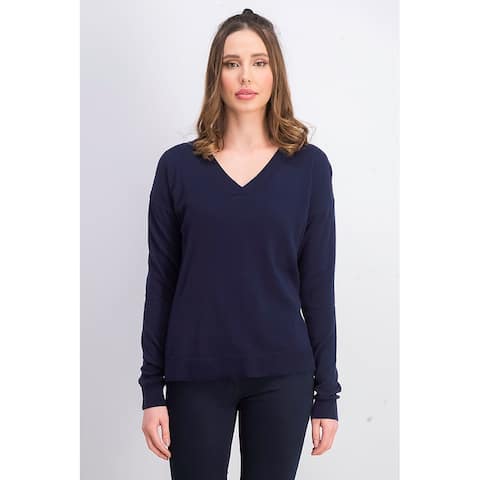 Planet Gold Junior's V Neck Sweater Navy Size X-Small - XS