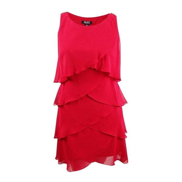 Sl fashions tiered chiffon dress clearance