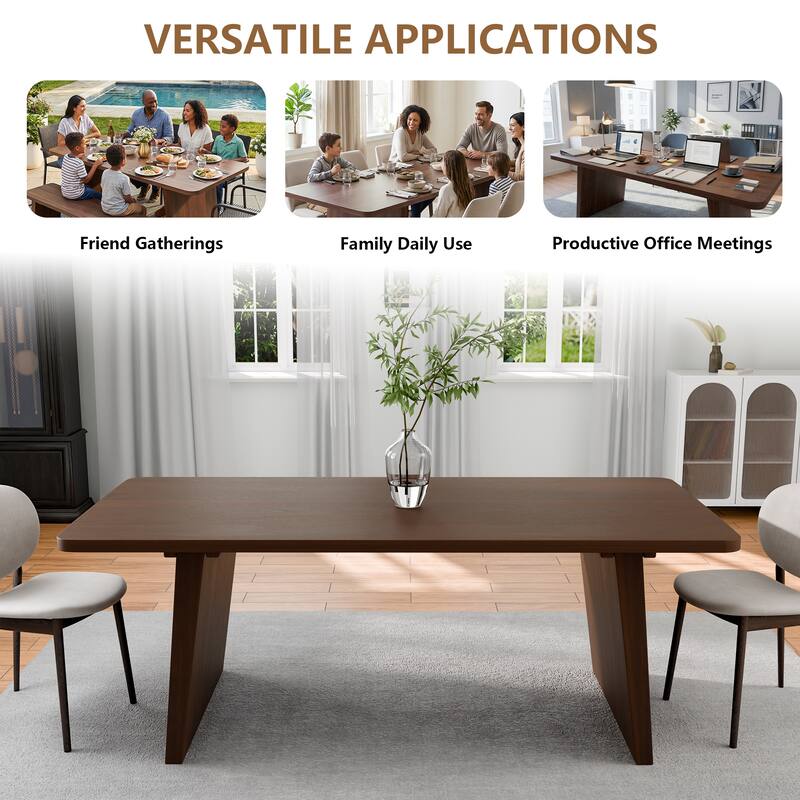 Solid Wood Square Dining Table for 8 People Nordic style - 79*36