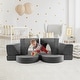 preview thumbnail 2 of 20, 8 Pieces Kids Modular Play Sofa with Detachable Cover for Playroom and Bedroom - 41.5" x 39.5" x 19" (L x W x H)