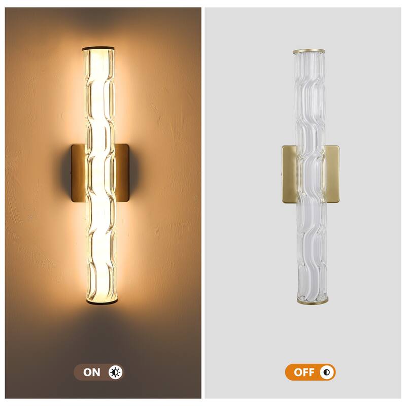 19.7" Gold Bathroom Wall Sconce Set of 2
