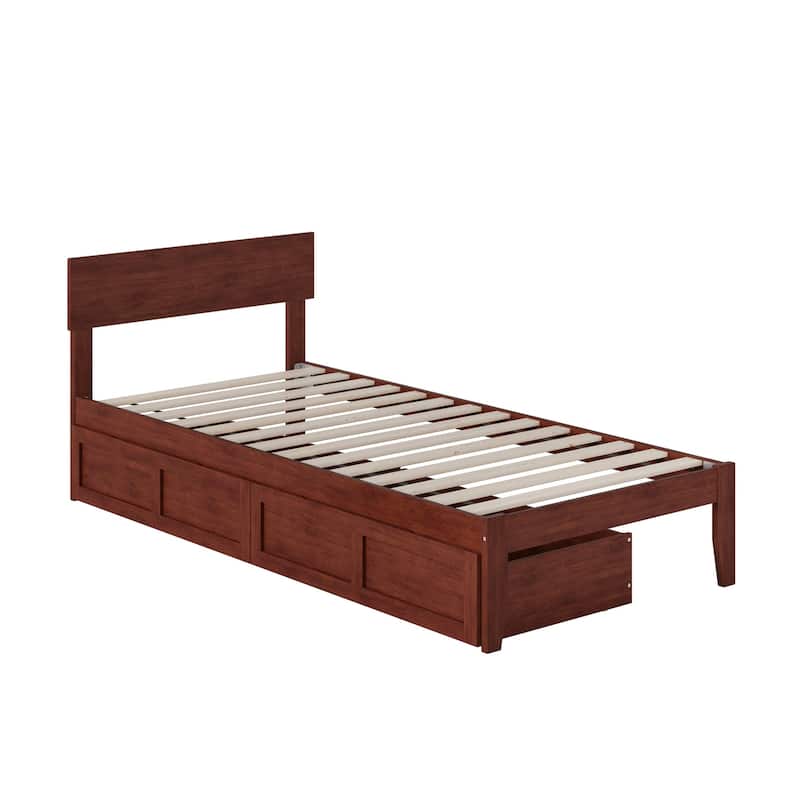 Boston Modern Contemporary Bed with 2 Extra Long Drawers