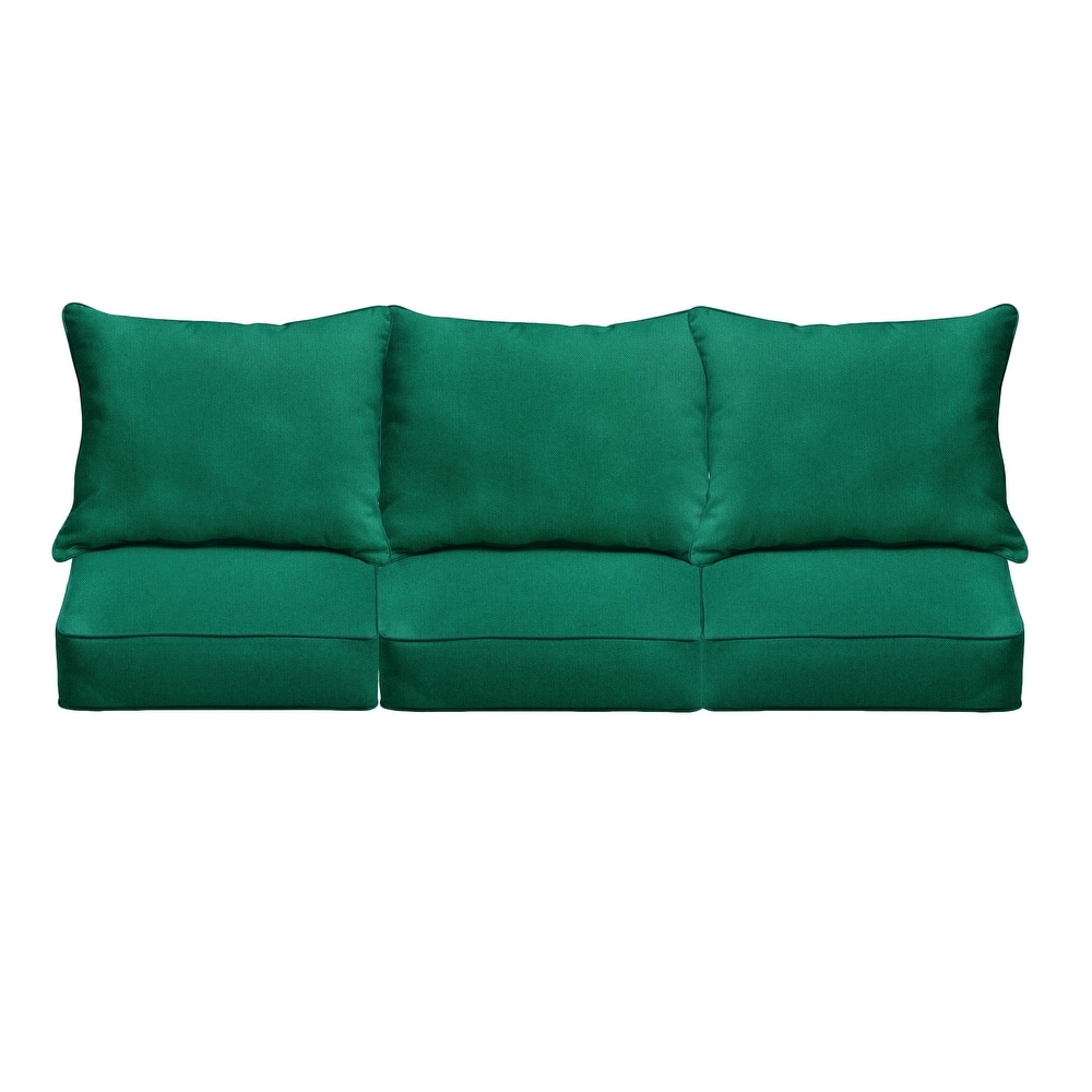 Sorra Home Sunbrella Outdoor Deep Seating Sofa Pillow and Cushion Set