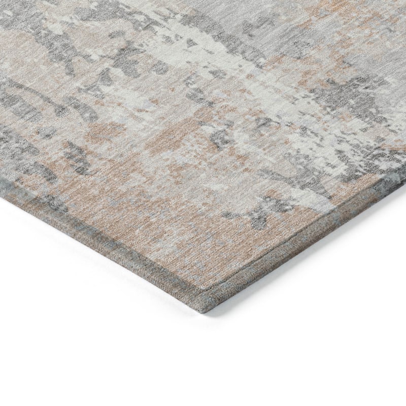 HomeRoots Abstract Transitional Rectangle Outdoor Rug