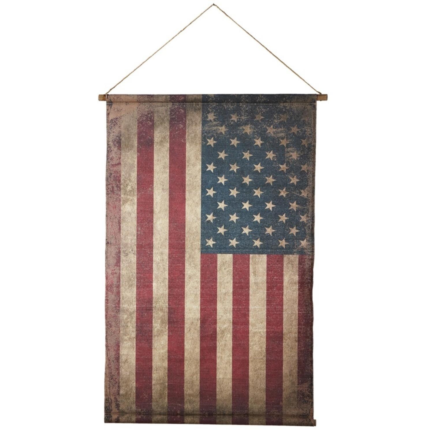 Shop Set Of 2 Red White And Blue Vintage Canvas American Flag