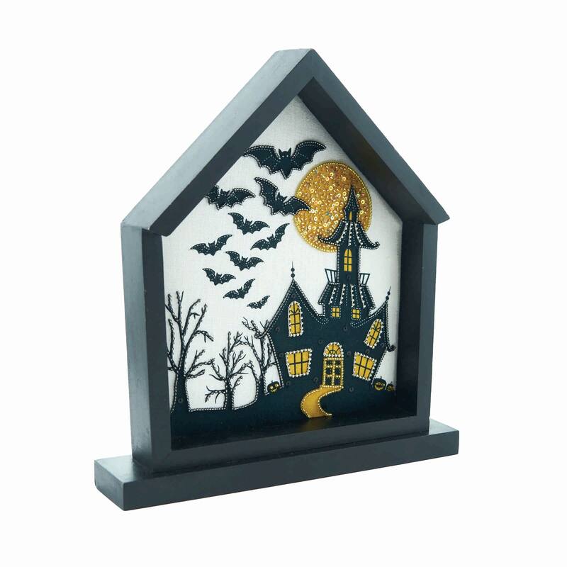 11.25" x 12.25" Halloween Decorative Tabletop Shadow Box