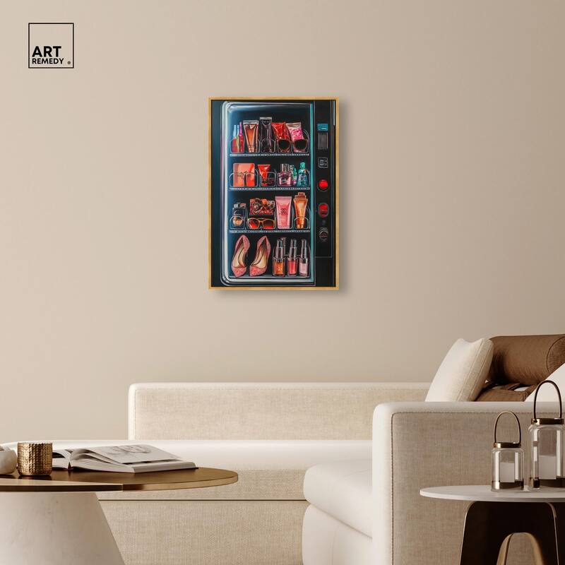 Fashion Vending Machine Canvas by Art Remedy