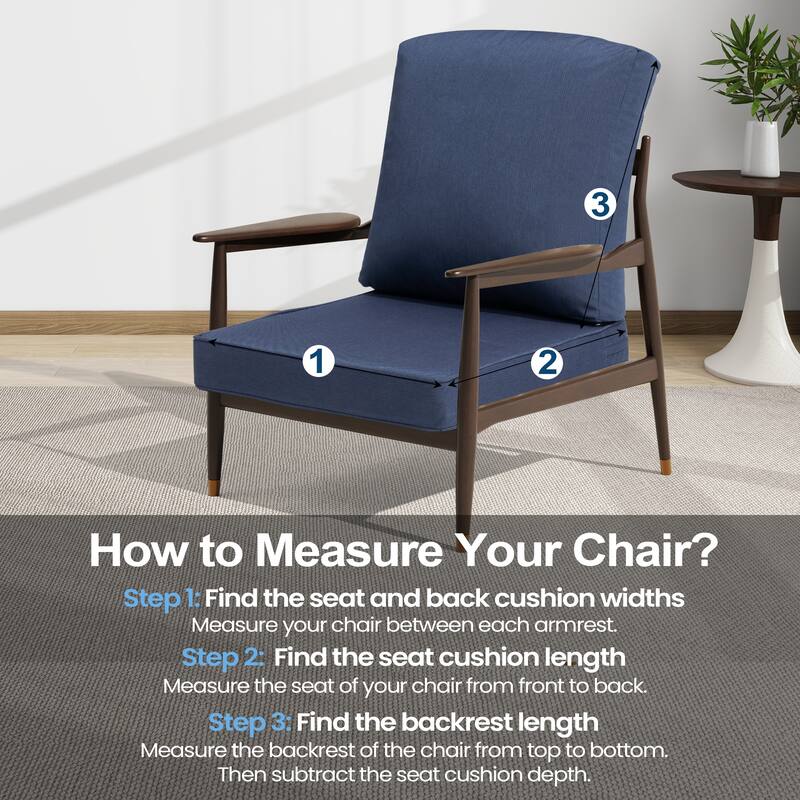 Pellebant 22 x 21 x 3.5 in Patio Deep Seat Chair Outdoor Cushion Set