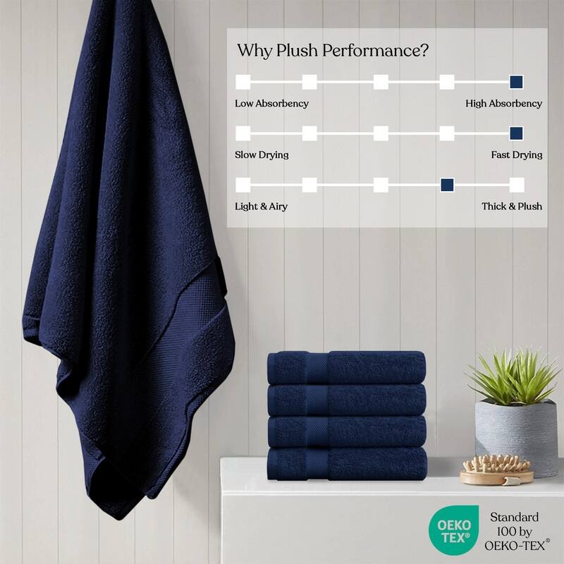 Delara Organic Cotton Feather Touch Quick Dry 650 GSM Bath Sheet, 36"X70"