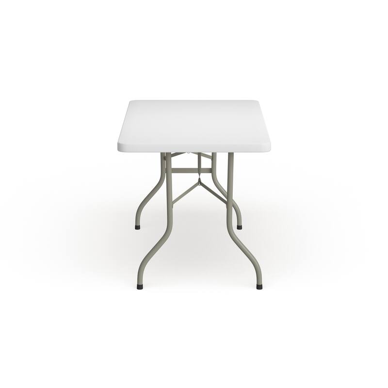 30"W x 60"L Plastic Folding Table with Granite White Surface - Banquet Table