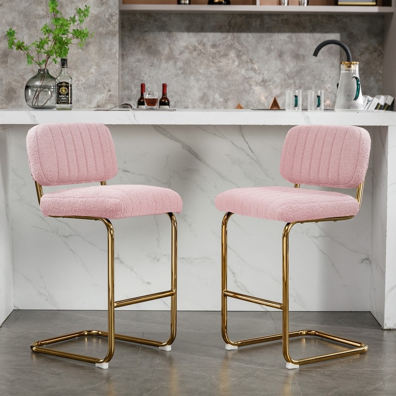 Pink best sale gold stool