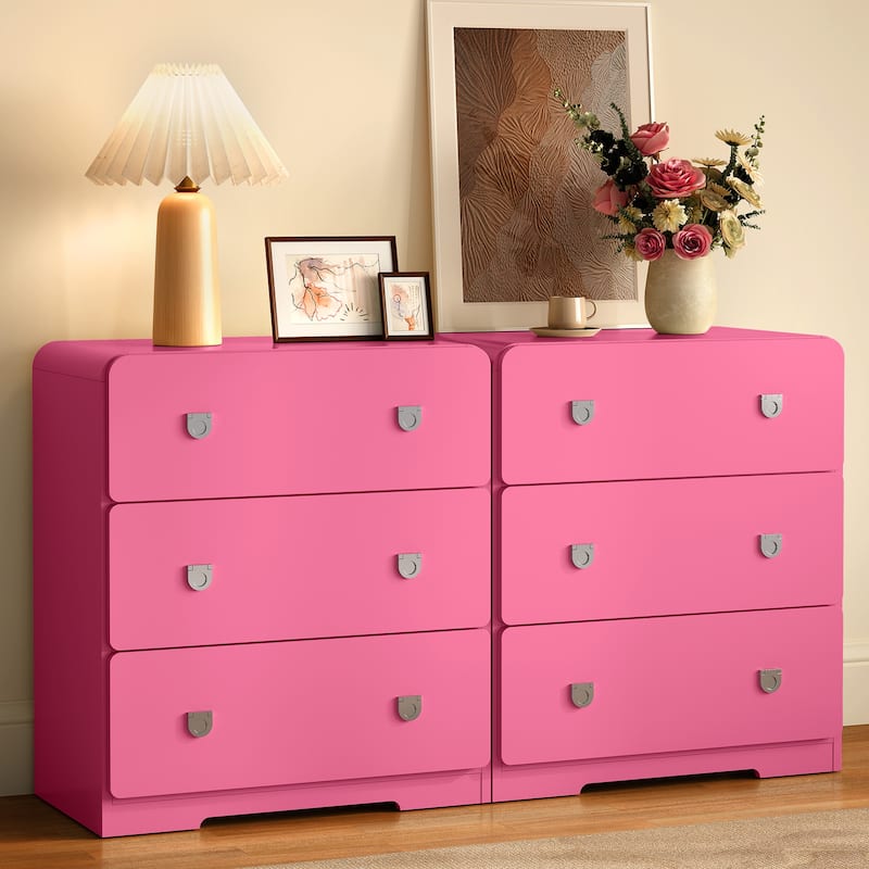 Painted 3-Drawer Nightstand for Bedroom