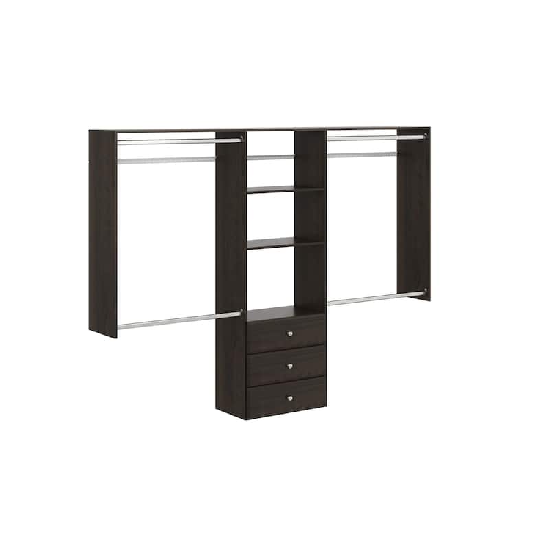 Easy Track 8 Ft.W. Deluxe Plus Laminate Closet Kit - Truffle
