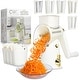 preview thumbnail 2 of 13, COOK WITH COLOR Rotary Cheese Grater with Handle Counter Suction Base 5 Blade Cheese Shredder Vegetable Chopper and Mandolin