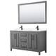 Option Dark Gray, Black Trim, Carrara Cultured Marble Top