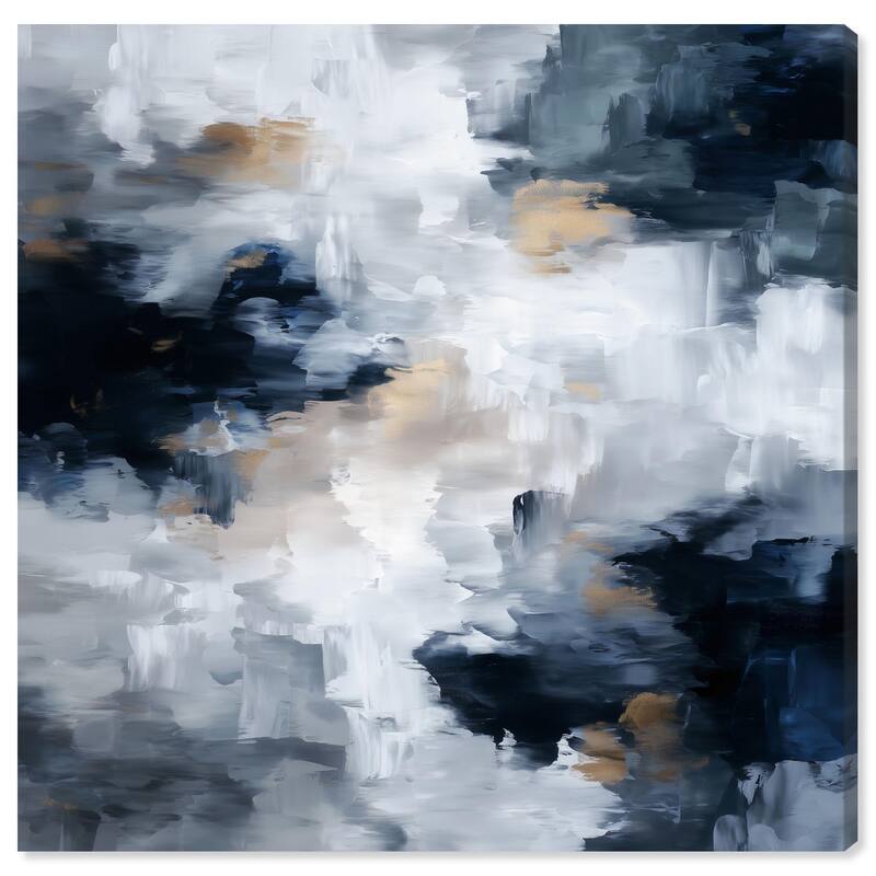 Midnight and Ivory II Canvas by Art Remedy, Gallery Wrapped - 20" x 20"