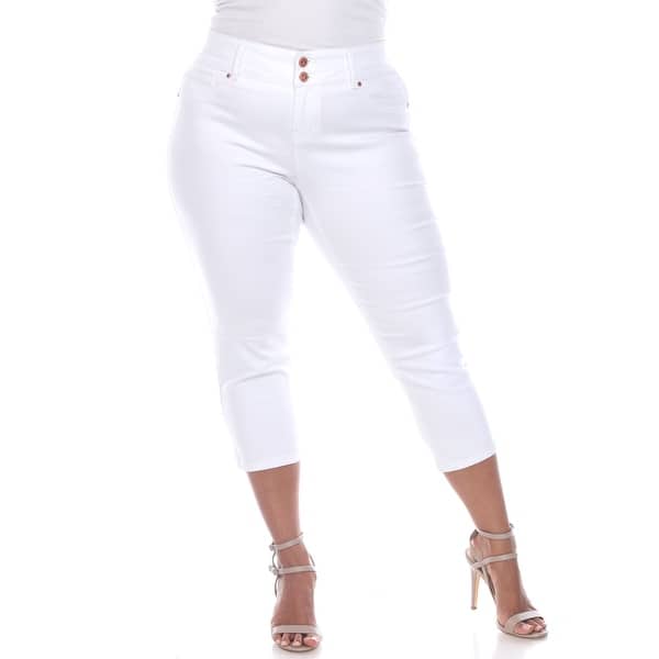 aluminium arkiv Syndicate White Mark Women's Plus Size Capri Jeans - Overstock - 34041272