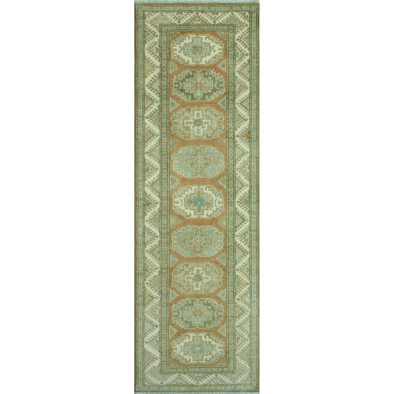 Kazak Humayd Rust/Ivory Runner - 2'9" x 9'5"