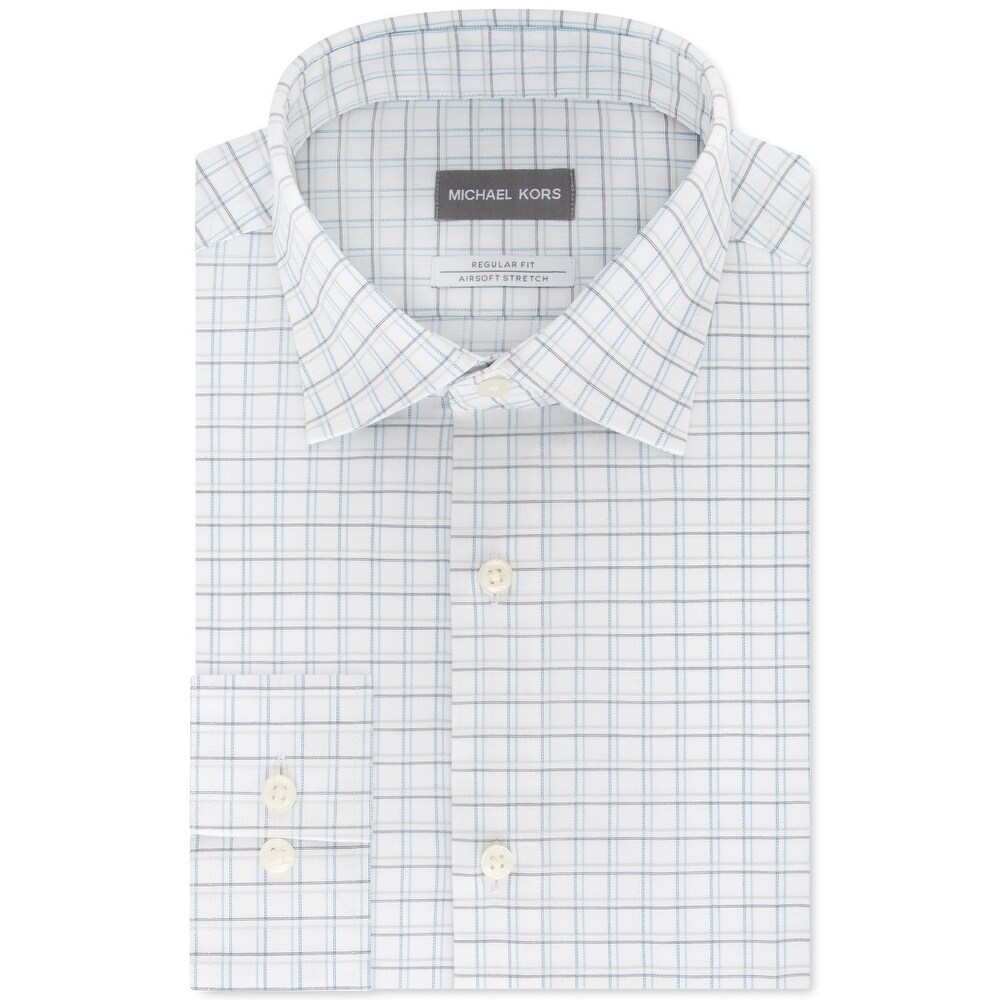michael kors non iron dress shirt Michael Kors Men's Dress Shirt Comfort Stretch Regular Fit