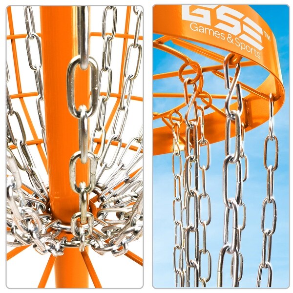 GSE™ Professional Portable 24-Chain Disc Golf Targets Basket