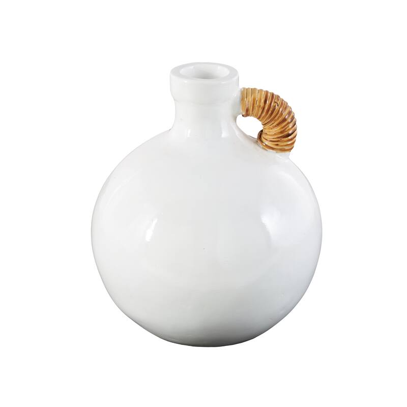 Blue Metal Ombre Decorative Vase with Brown Accents