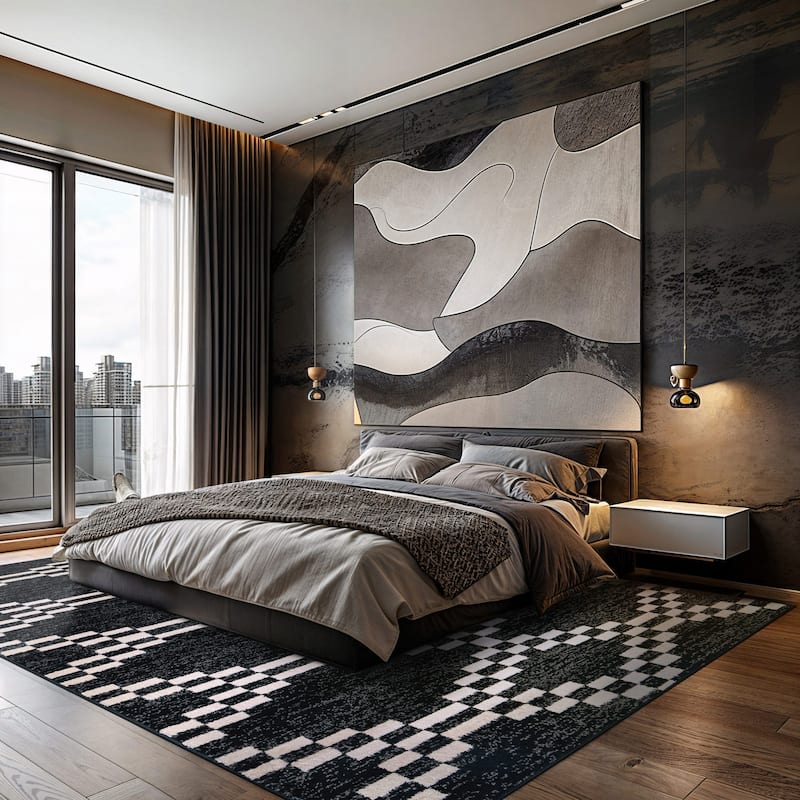 Southwestern Geometric Durable Area Rug, Perfect for Any Room