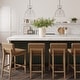 preview thumbnail 53 of 115, Gracie Modern Bar Stool, Boucle Upholstered Chair and Brushed Wooden Legs