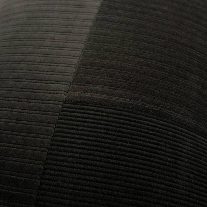 Rizzy Home Solid Corduroy Modern Pattern Blocked Throw Pillow