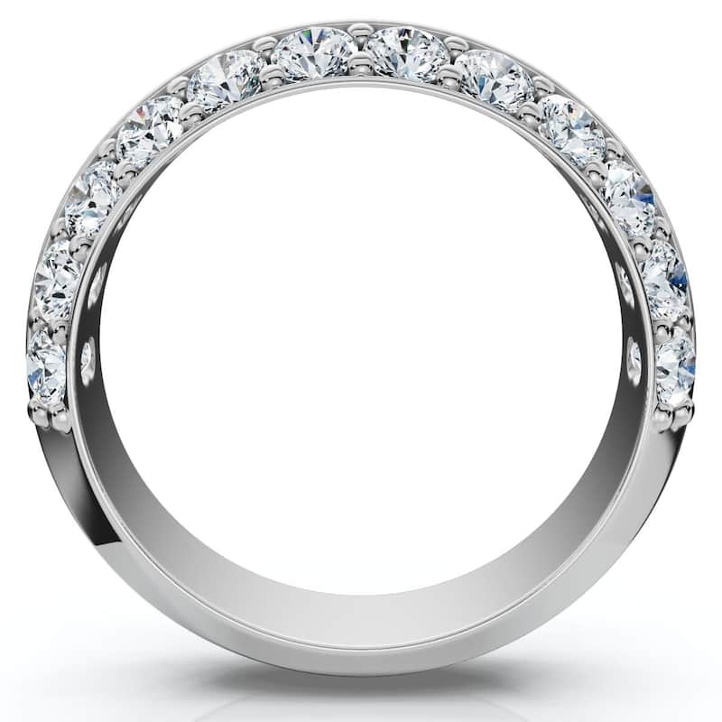 Certified 1 1/3Ct Diamond Wedding Band Gold or Platinum Lab Grown