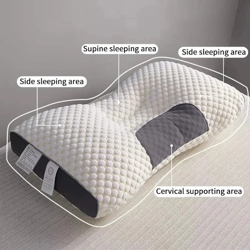 Set of 2/4 Cervical Neck Pillow, Soft and Non Collapsing Bed Pillow, Neck Support Sleep-Aid Pillow, Shoulder Neck Pain Relief