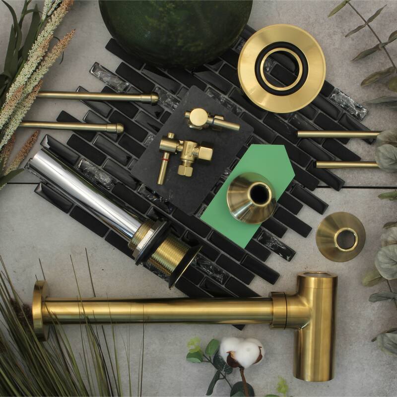 Kingston Brass Trimscape Plumbing Sink Trim Kit with Bottle Trap and Drain