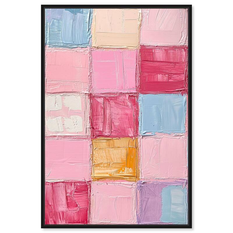 Color Squares II Canvas by Art Remedy - 10" x 15" - Black