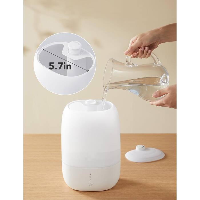 Smart Humidifiers for Bedroom, 3L Top Fill Cool Mist Humidifiers Bed
