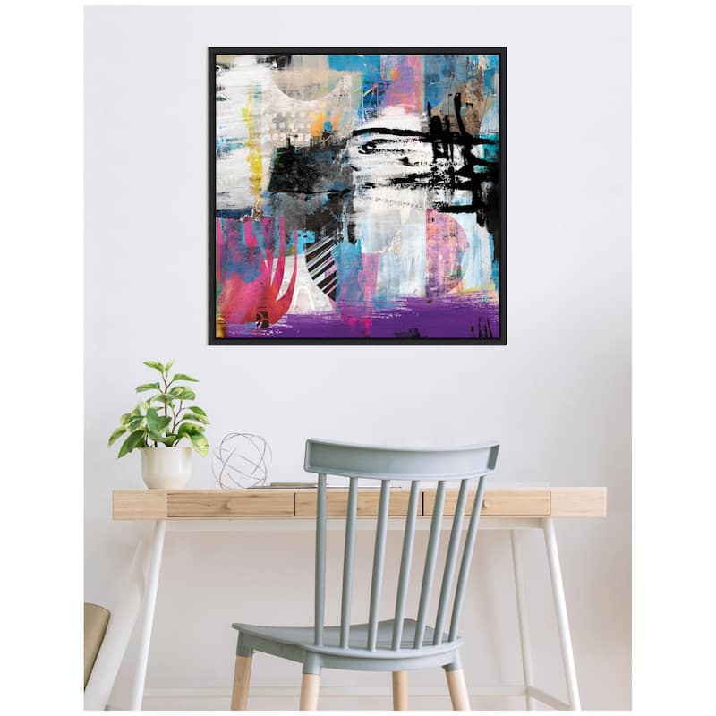 Kate and Laurel NC Endless Thoughts by Nikki Chu Framed Canvas Wall Art Print