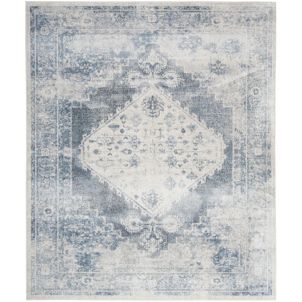 Nourison Abby Machine Washable Indoor only Persian Distressed Area Rug