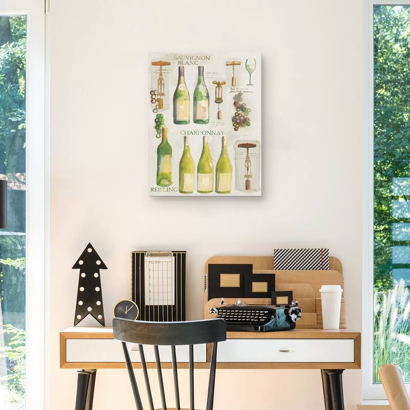 White Wine Collage by Michael Clark Canvas Art Print