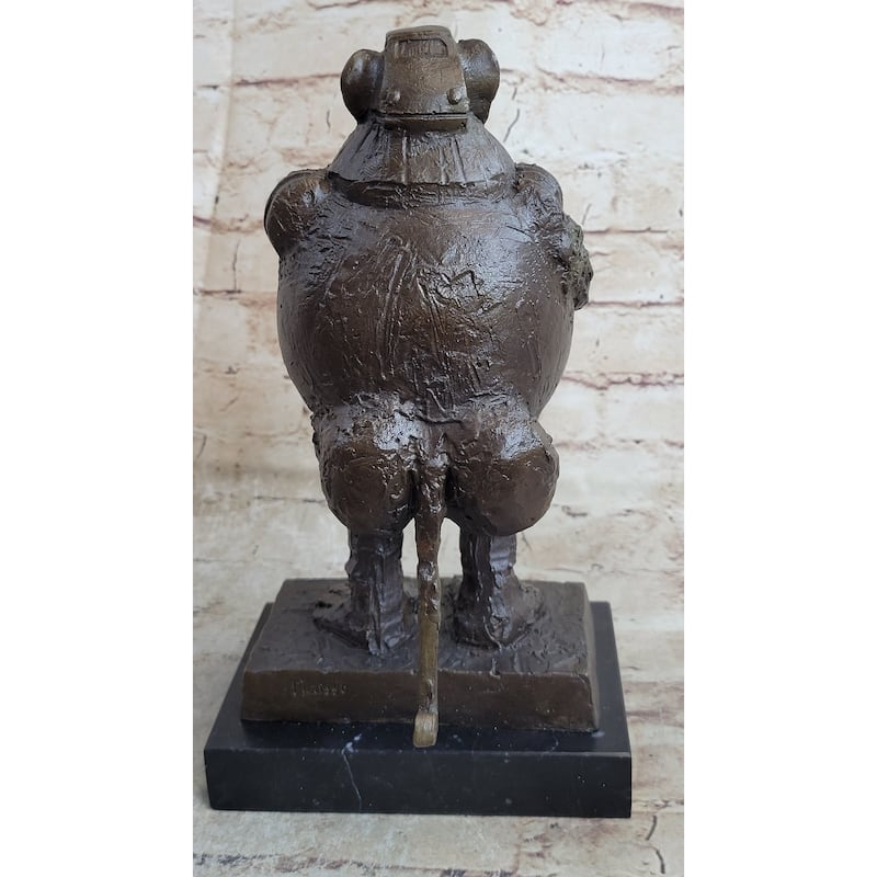 Pico Abstract Baboon And Baby Monkey Bronze Sculpture Marble Statue Art