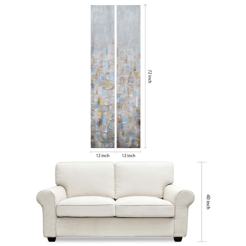 Cosmopolitan Textured Metallic Hand Painted Canvas Wall Art