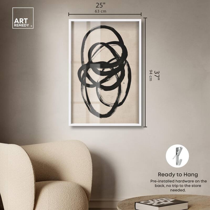 Beige Black I Shadowbox by Art Remedy