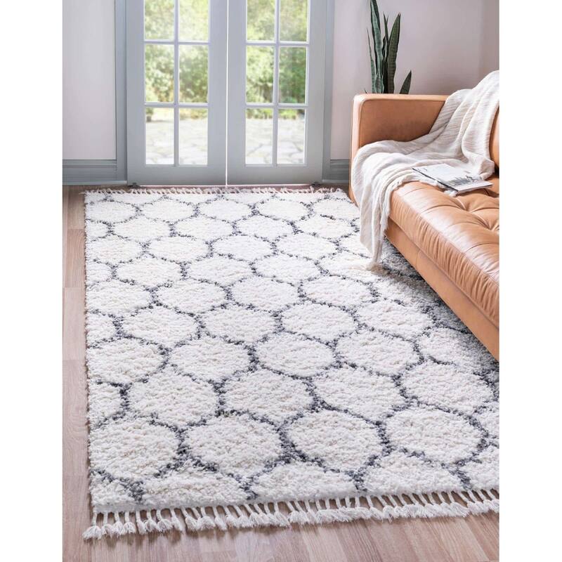 Shag Brico Collection Area Rug - 8'x10' - Ivory