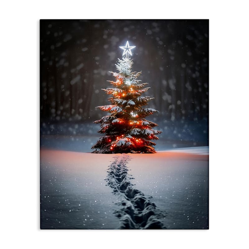 Stupell Magic Moments Holiday Tree Canvas Wall Art Design By Alina Georgescu - 36 x 48